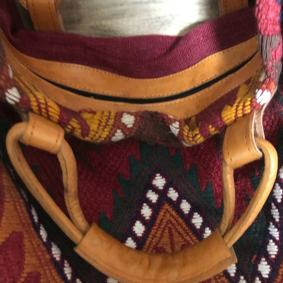 Boho Handcrafted Woven Navaho Southwestern Multicolor Crossbody Bag - Picture 8 of 16